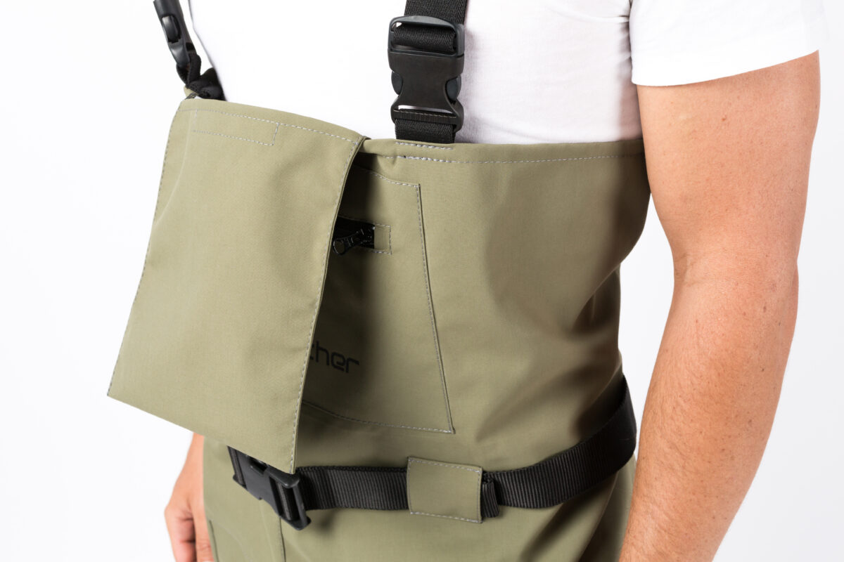 wader pesca con tasca frontale 3