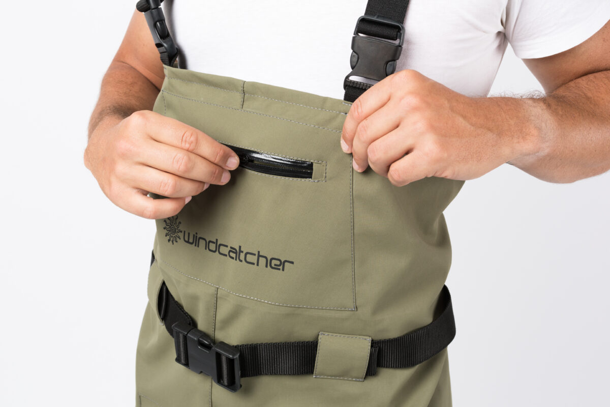 wader pesca con tasca frontale 4